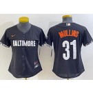 Women's Baltimore Orioles #31 Cedric Mullins Black 2023 City Connect Cool Base Jersey