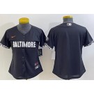 Women's Baltimore Orioles Blank Black 2023 City Connect Cool Base Jersey