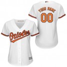 Women's Baltimore Orioles Customized White Cool Base Jersey