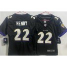 Women's Baltimore Ravens #22 Derrick Henry Limited Black Vapor Jersey