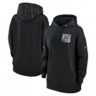 Women's Baltimore Ravens Black 2023 Crucial Catch Club Pullover Hoodie