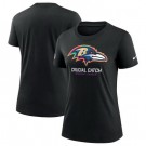Women's Baltimore Ravens Black 2024 Crucial Catch T Shirt