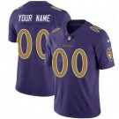 Women's Baltimore Ravens Cusotmized Limited Purple Rush Color Jersey