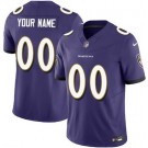 Women's Baltimore Ravens Customized Limited Purple FUSE Vapor Jersey