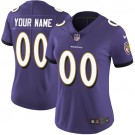 Women's Baltimore Ravens Customized Limited Purple Vapor Untouchable Jersey