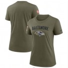 Women's Baltimore Ravens Olive 2022 Salute To Service Legend T Shirt