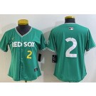 Women's Boston Red Sox #2 Alex Bregman Green 2025 City Connect Limited Jersey