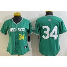 Women's Boston Red Sox #34 David Ortiz Green 2025 City Connect Limited Jersey