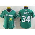 Women's Boston Red Sox #34 David Ortiz Green 2025 City Connect Player Name Limited Jersey