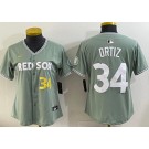 Women's Boston Red Sox #34 David Ortiz Light Green 2025 City Connect Player Name Limited Jersey