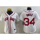Women's Boston Red Sox #34 David Ortiz White Player Name Cool Base Jersey
