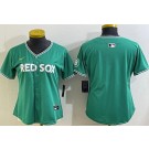 Women's Boston Red Sox Blank Green 2025 City Connect Limited Jersey
