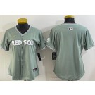 Women's Boston Red Sox Blank Light Green 2025 City Connect Limited Jersey