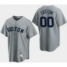 Women's Boston Red Sox Customized Customized Gray Cooperstown Collection Cool Base Jersey