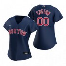 Women's Boston Red Sox Customized Navy Alternate 2020 Cool Base Jersey