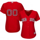 Women's Boston Red Sox Customized Red Cool Base Jersey