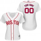 Women's Boston Red Sox Customized White Cool Base Jersey