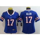Women's Buffalo Bills #17 Josh Allen Limited Blue Vapor Untouchable Jersey