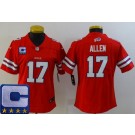 Women's Buffalo Bills #17 Josh Allen Limited Red Alternate C Patch Vapor Jersey