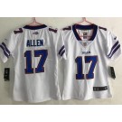 Women's Buffalo Bills #17 Josh Allen Limited White Vapor Untouchable Jersey