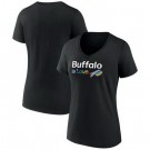 Women's Buffalo Bills Black City Pride Team V Neck T Shirt