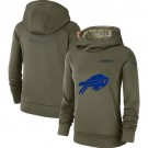 Women's Buffalo Bills Olive Salute To Service Printed Pullover Hoodie
