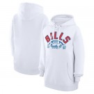 Women's Buffalo Bills Starter White Half Ball Team Pullover Hoodie