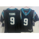 Women's Carolina Panthers #9 Bryce Young Limited Black Vapor Jersey