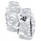 Women's Carolina Panthers Arctic Camo 2024 Salute to Service Club Fleece Pullover Hoodie