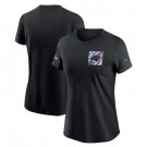 Women's Carolina Panthers Black 2023 Crucial Catch Sideline TriBlend T Shirt