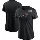Women's Carolina Panthers Black Crucial Catch Sideline Performance T Shirt