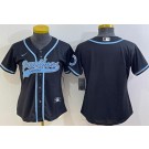 Women's Carolina Panthers Blank Black Baseball Jersey