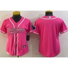 Women's Carolina Panthers Blank Limited Pink Baseball Jersey