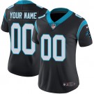 Women's Carolina Panthers Customized Limited Black Vapor Untouchable Jersey