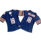 Women's Chicago Bears #18 Caleb Williams Limited Navy FUSE Vapor Jersey