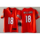 Women's Chicago Bears #18 Caleb Williams Limited Orange Vapor Jersey