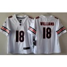 Women's Chicago Bears #18 Caleb Williams Limited White Vapor Jersey