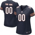 Women's Chicago Bears Customized Game Navy Jersey