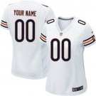 Women's Chicago Bears Customized Game White Jersey