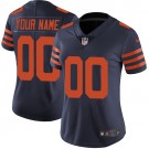 Women's Chicago Bears Customized Limited Navy Orange Vapor Untouchable Jersey