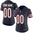 Women's Chicago Bears Customized Limited Navy Vapor Untouchable Jersey