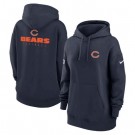 Women's Chicago Bears Navy Sideline Club Fleece Pullover Hoodie