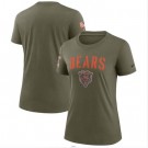 Women's Chicago Bears Olive 2022 Salute To Service Legend T Shirt