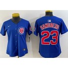 Women's Chicago Cubs #23 Ryne Sandberg Blue Limited Jersey