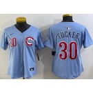 Women's Chicago Cubs #30 Kyle Tucker Baby Blue Limited Jersey