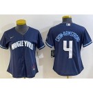 Women's Chicago Cubs #4 Pete Crow Armstrong Navy City Cool Base Jersey