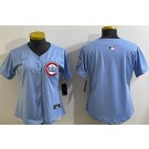 Women's Chicago Cubs Blank Baby Blue Limited Jersey