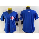 Women's Chicago Cubs Blank Blue Limited Jersey