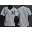 Women's Chicago Cubs Blank White Cool Base Jersey