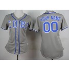 Women's Chicago Cubs Customized Grey Cool Base Jersey